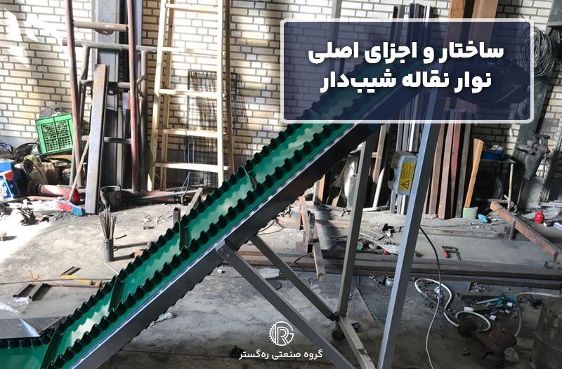 ساختار و اجزای اصلی نوار نقاله شیب‌دار